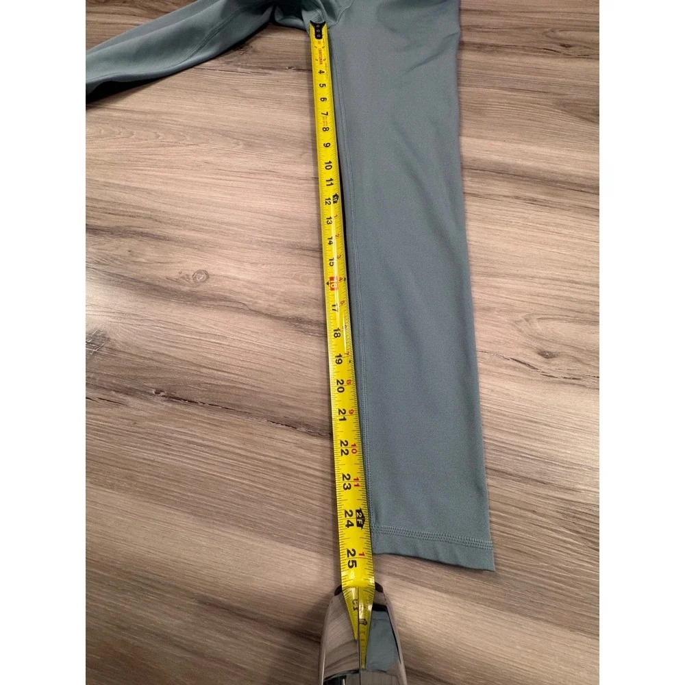 90‎ Degree by Reflex Girls Large 12 Dusty Blue Crossover Waist Active Leggings